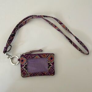 Vera Bradley Zip ID Case & Layer Multi Quilted Cotton